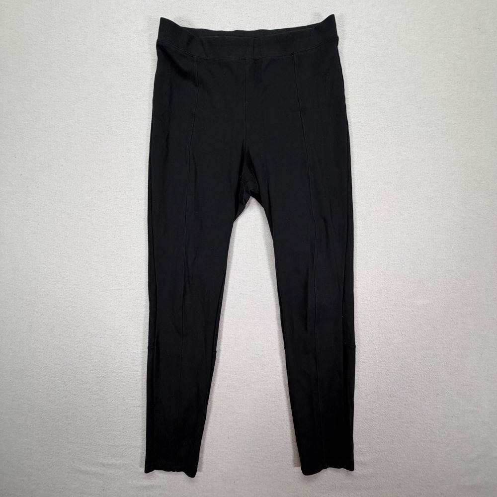 Express Leggings Womens Medium Good Black Seamed Ponte Slim Fit Stretch Pants